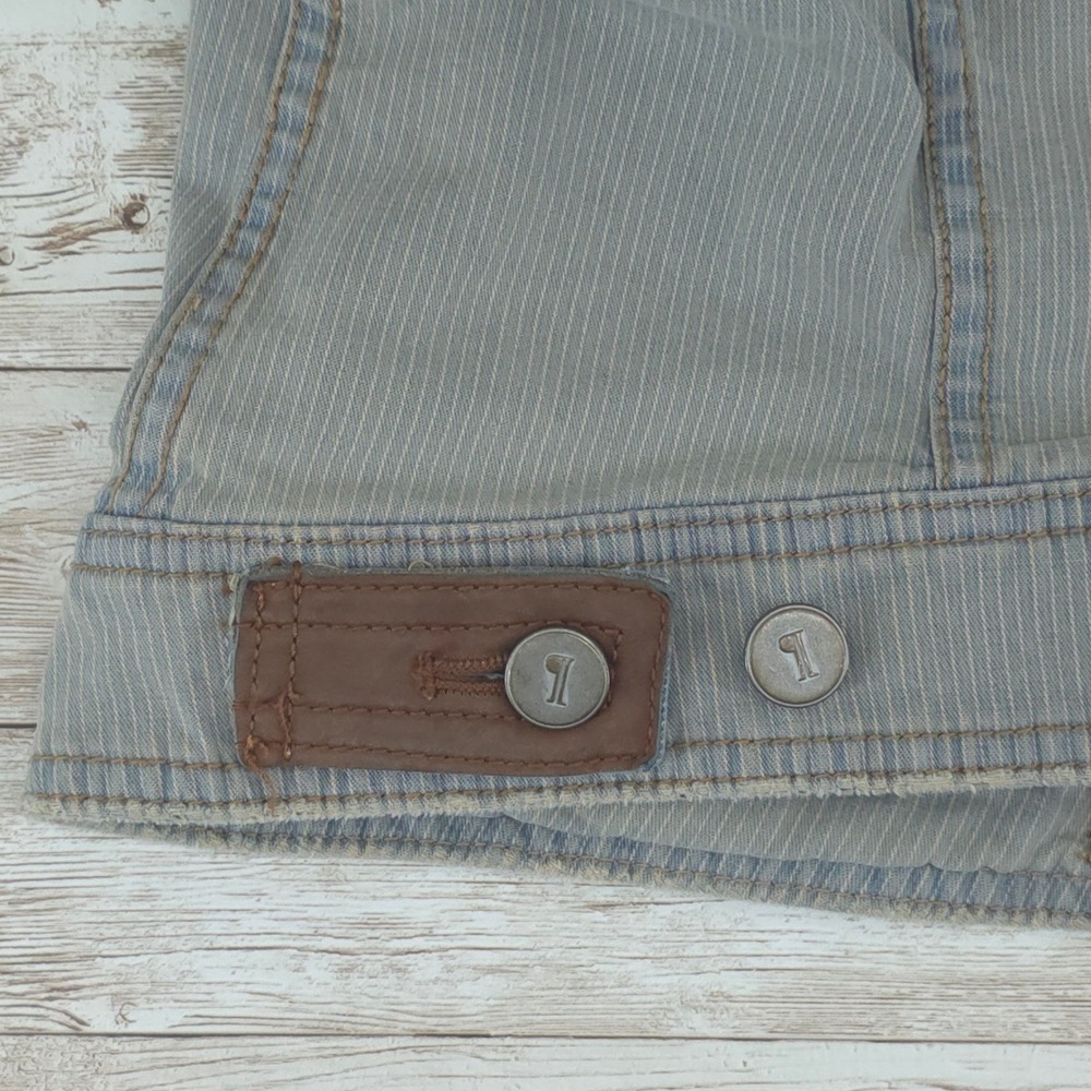 Pilcro Letterpress Button Jean Trucker Denim Jacket Womens L - Picture 4 of 12
